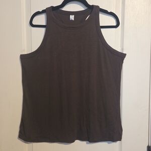 Old Navy Women Brown Ribbed Racerback Tank Top Size 2X NWOT